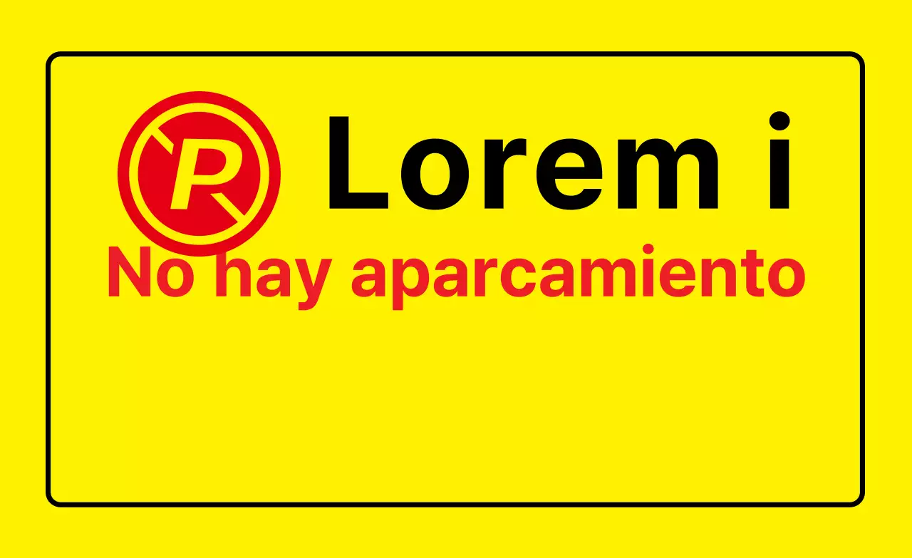 Prohibido aparcar vehículos en el exterior