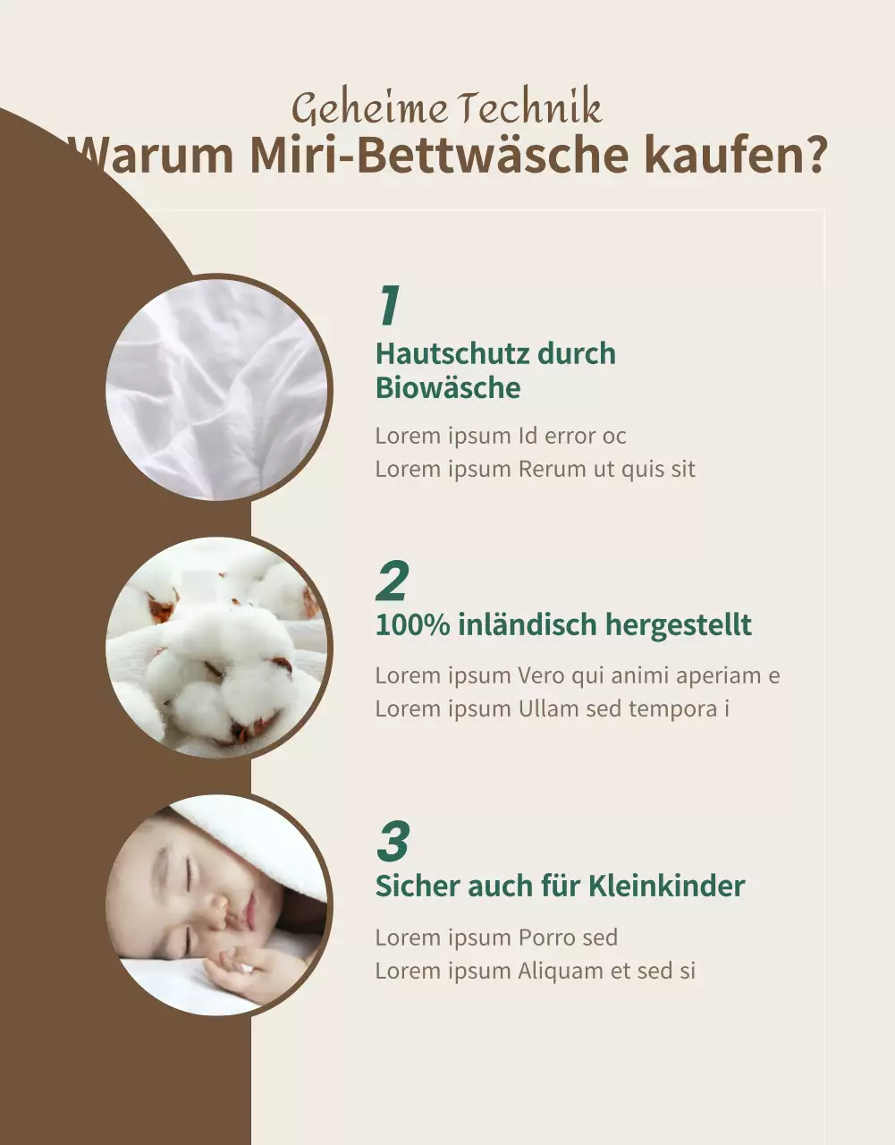 Luxuriöse Konzeptbettwäsche in modernen Brauntönen (mehr)