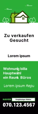 Grüne Immobilienmakler zum Verkauf
