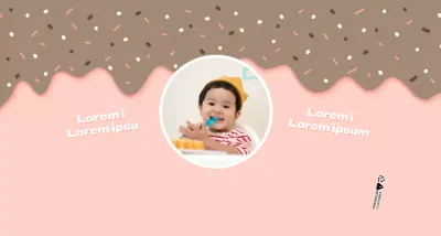 Cute rosa und weißen Dessert Illustration Konzept für einen Kindergeburtstag Feier