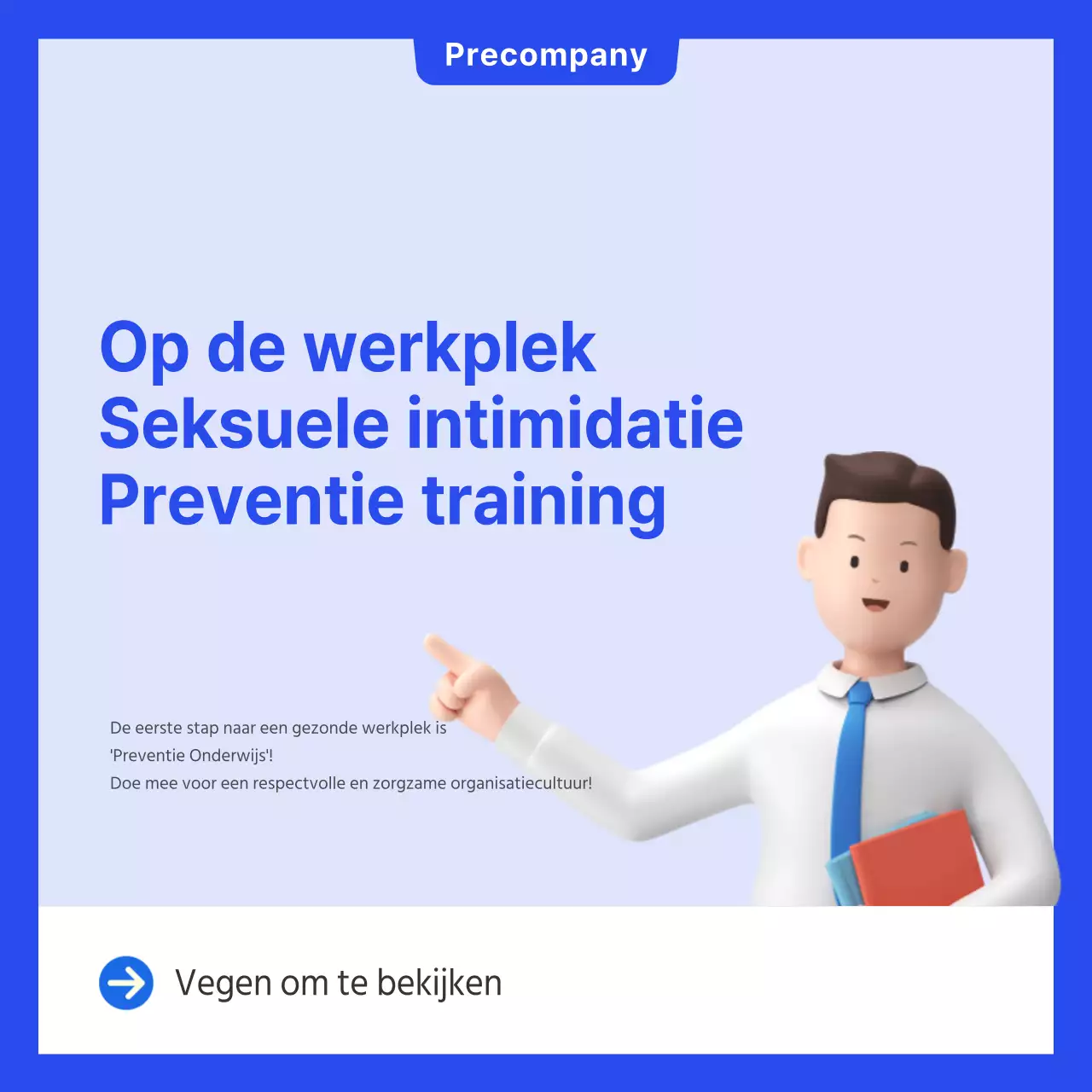 Blue Simple Workplace Seksuele Intimidatie Training KaartNieuws