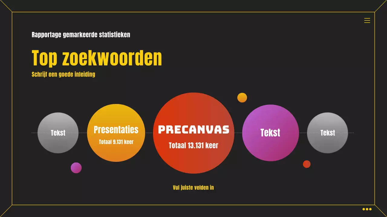 Eenvoudige zwart en gele infographic zakelijke scorekaart