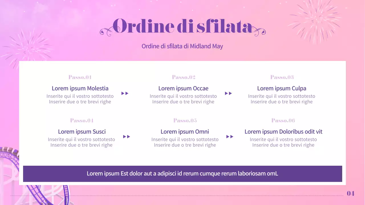 Organizzatore di eventi per la parata del parco divertimenti in colori pastello