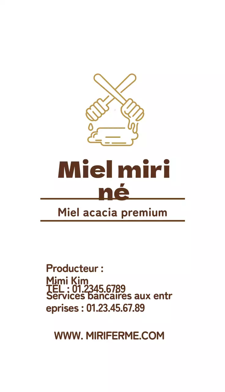 Marron Jaune Illustration Neat Apiculture Miel