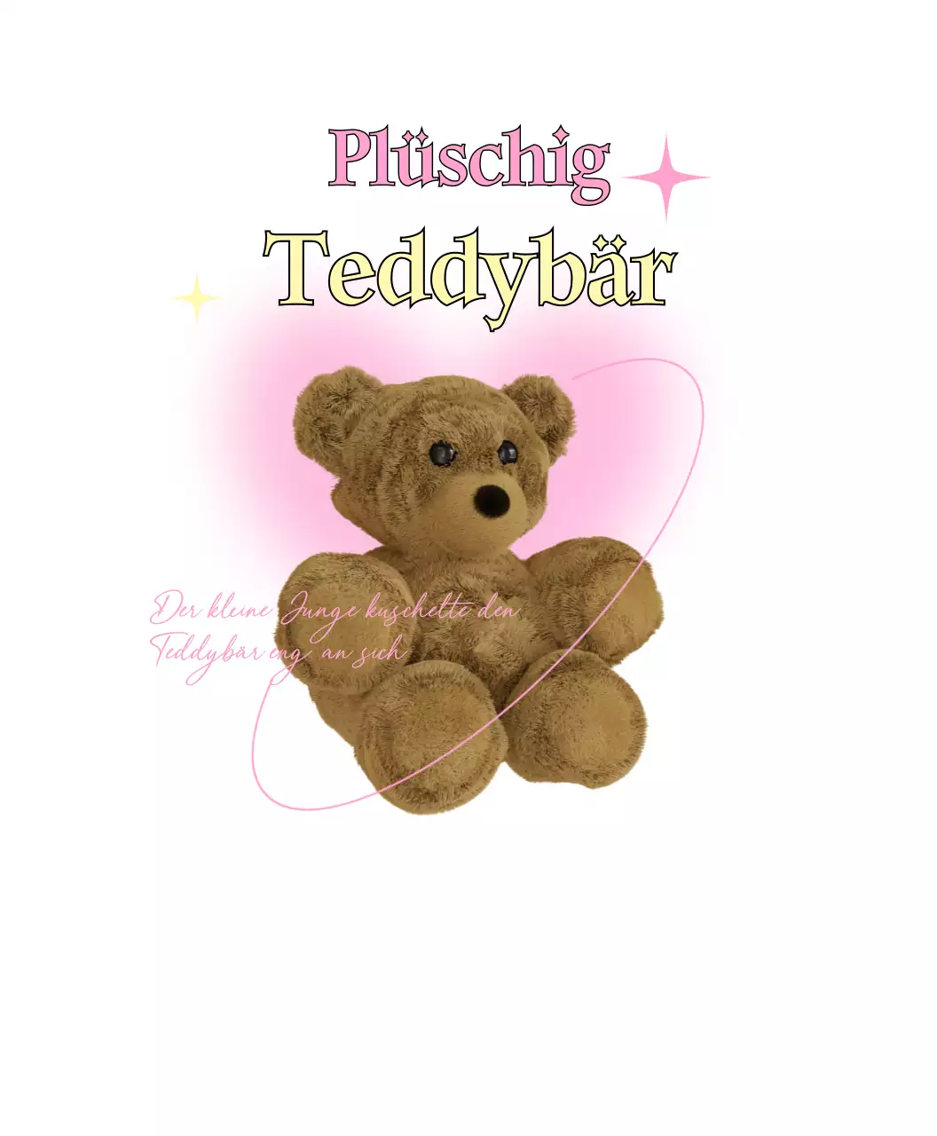Herz-Teddybär in Pastellfarben