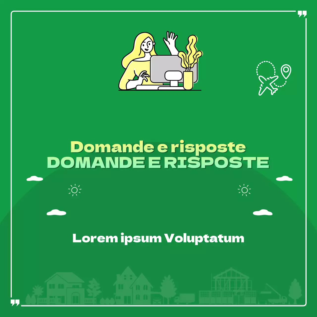 Visioni transfrontaliere in verde e giallo CardNews