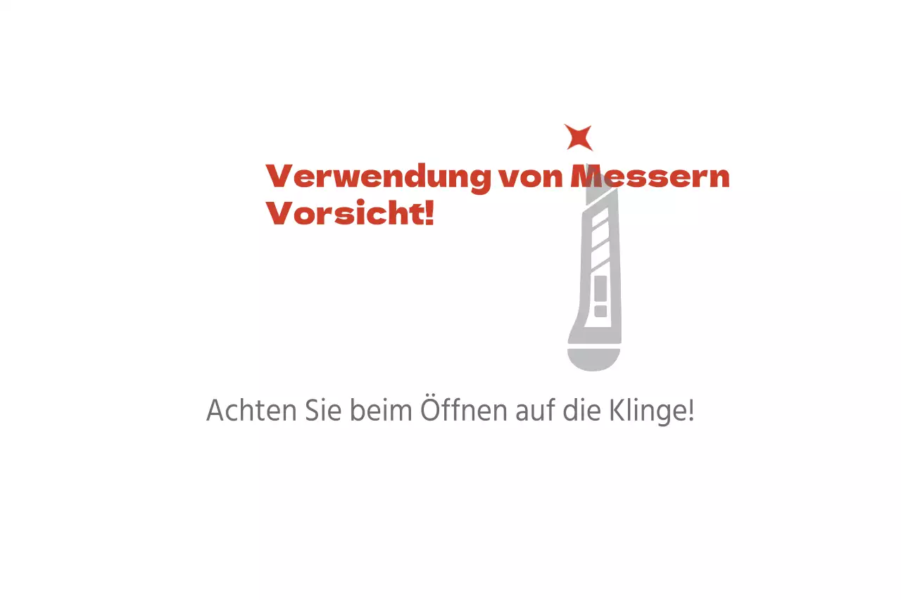 Seien Sie vorsichtig mit Messern