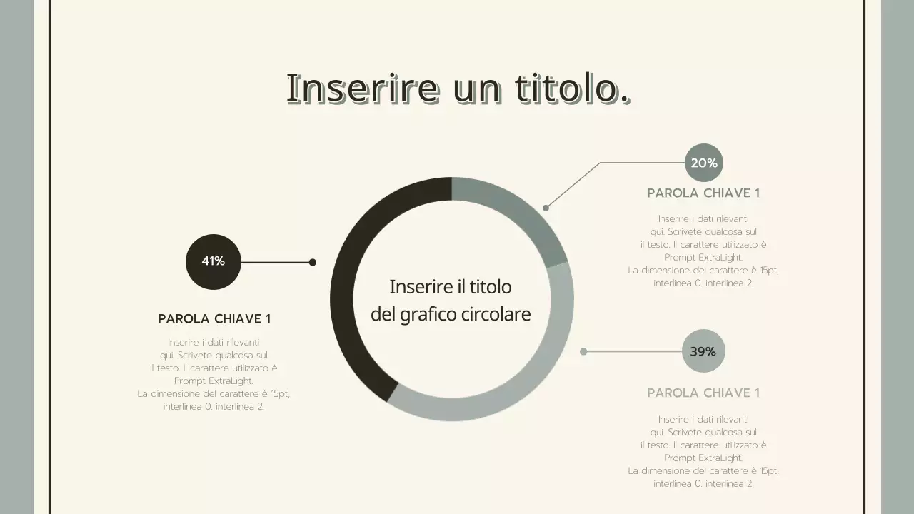 Presentazione vintage in cachi e crema