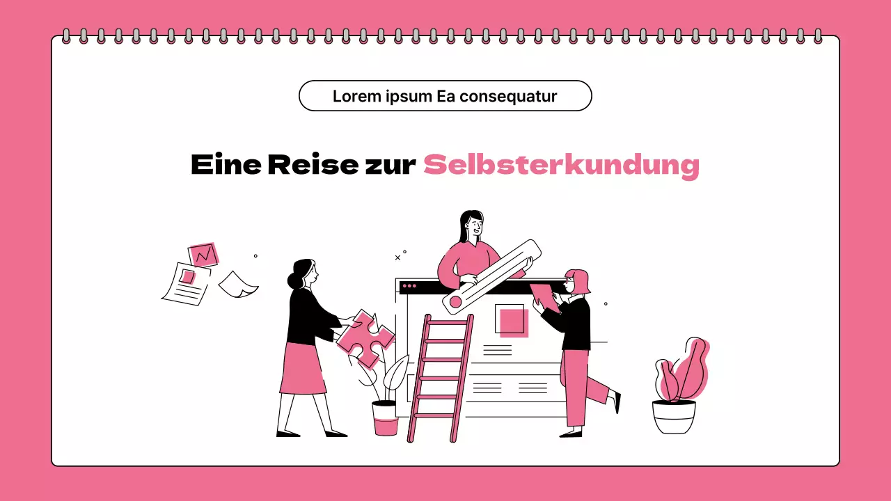 Jugendliche lehren, ihr Selbstverständnis in bunten Skizzenbuchrahmen auszudrücken