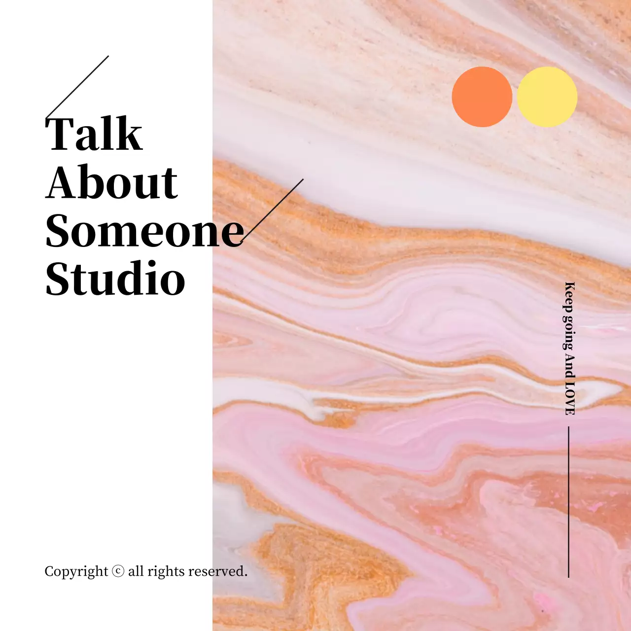 オレンジ モダン スタジオ 申込書 Instagram投稿