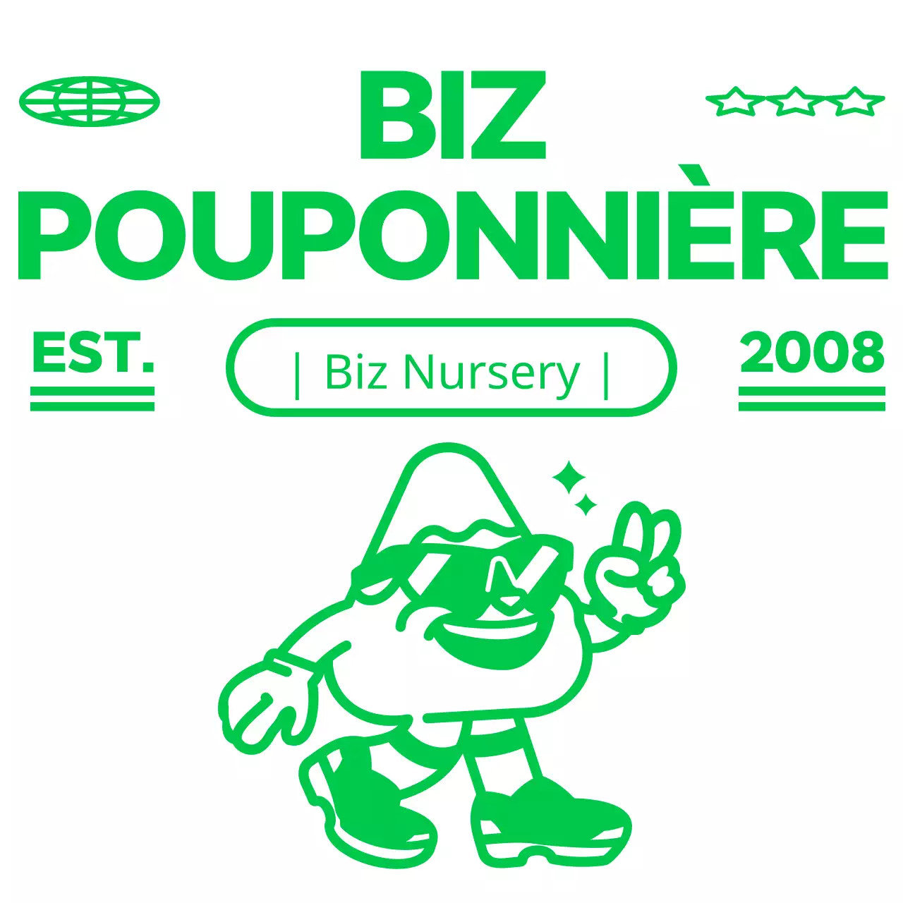 Hip Mountain Character Concept Groupe de jour sportif pour enfants