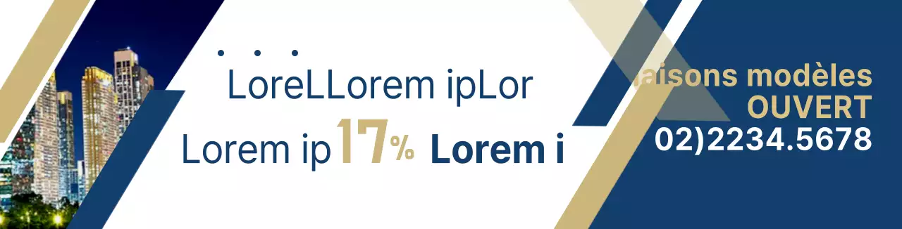 Motif de formes géométriques blanc bleu promotion de la propriété