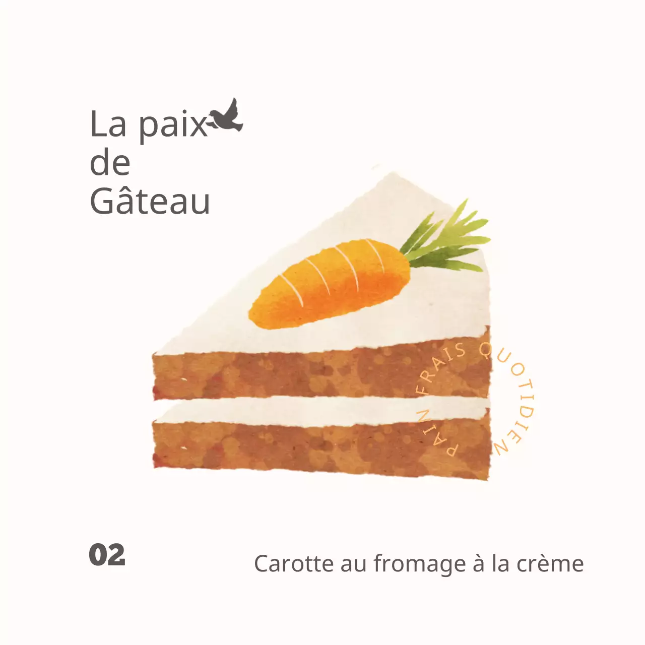 Bâtons de dessert illustrés à la carotte