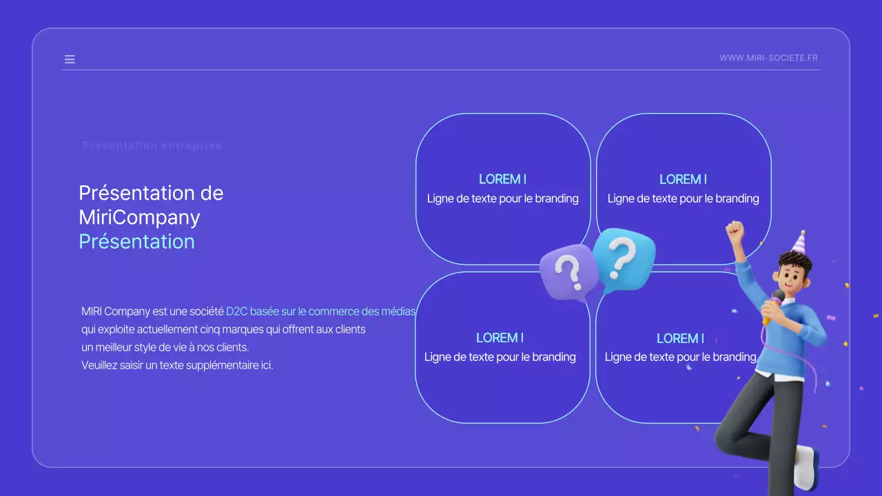 Annonce de lancement kitsch avec de jolies illustrations bleues