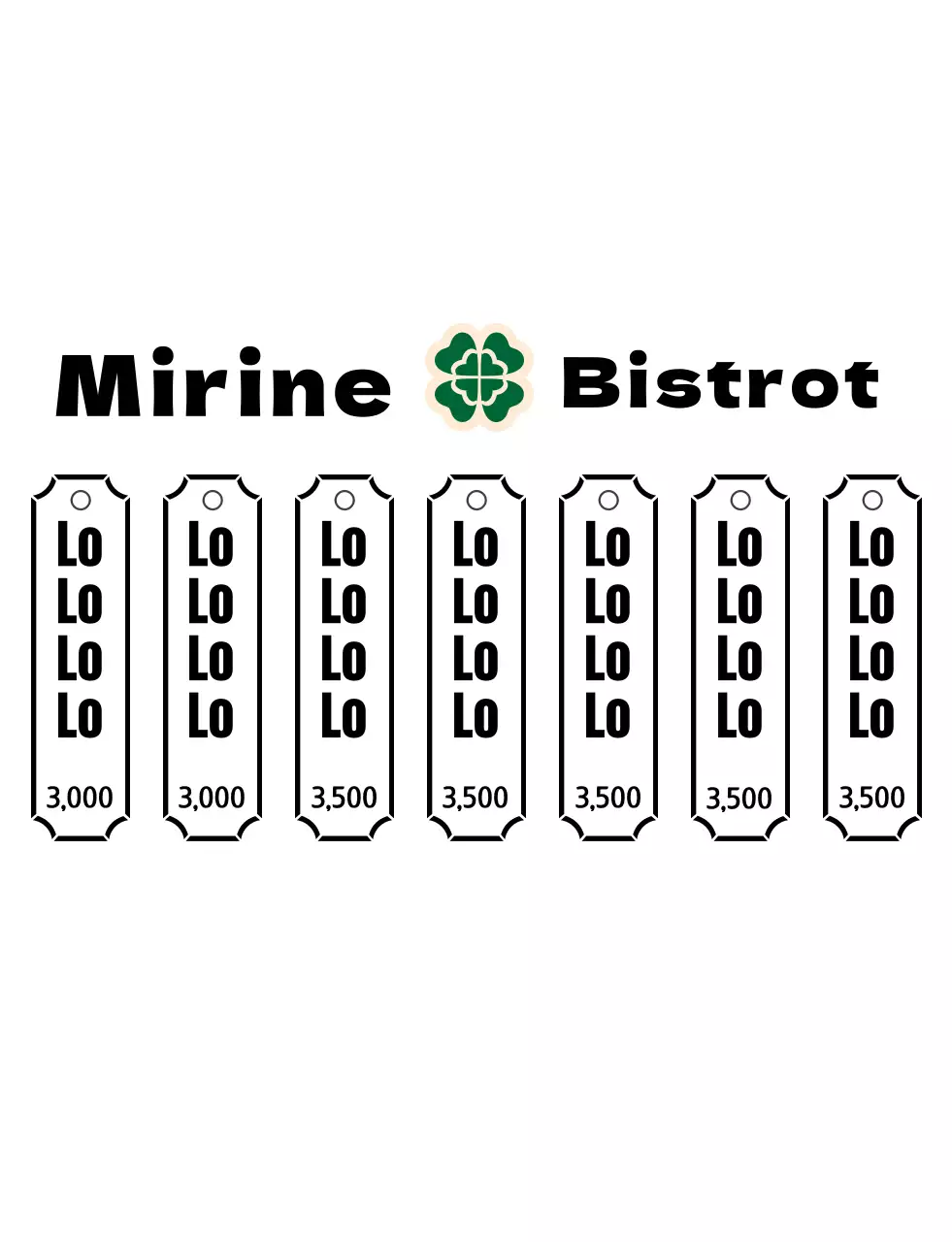 Un menu da bistrot con un logo verde retrò