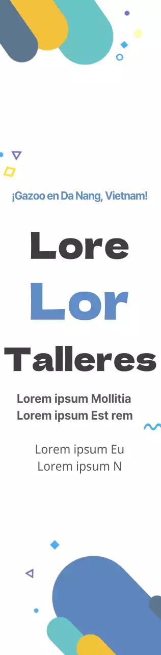 Un estilo limpio y bonito en azul claro y negro Información del taller para la segunda mitad del año