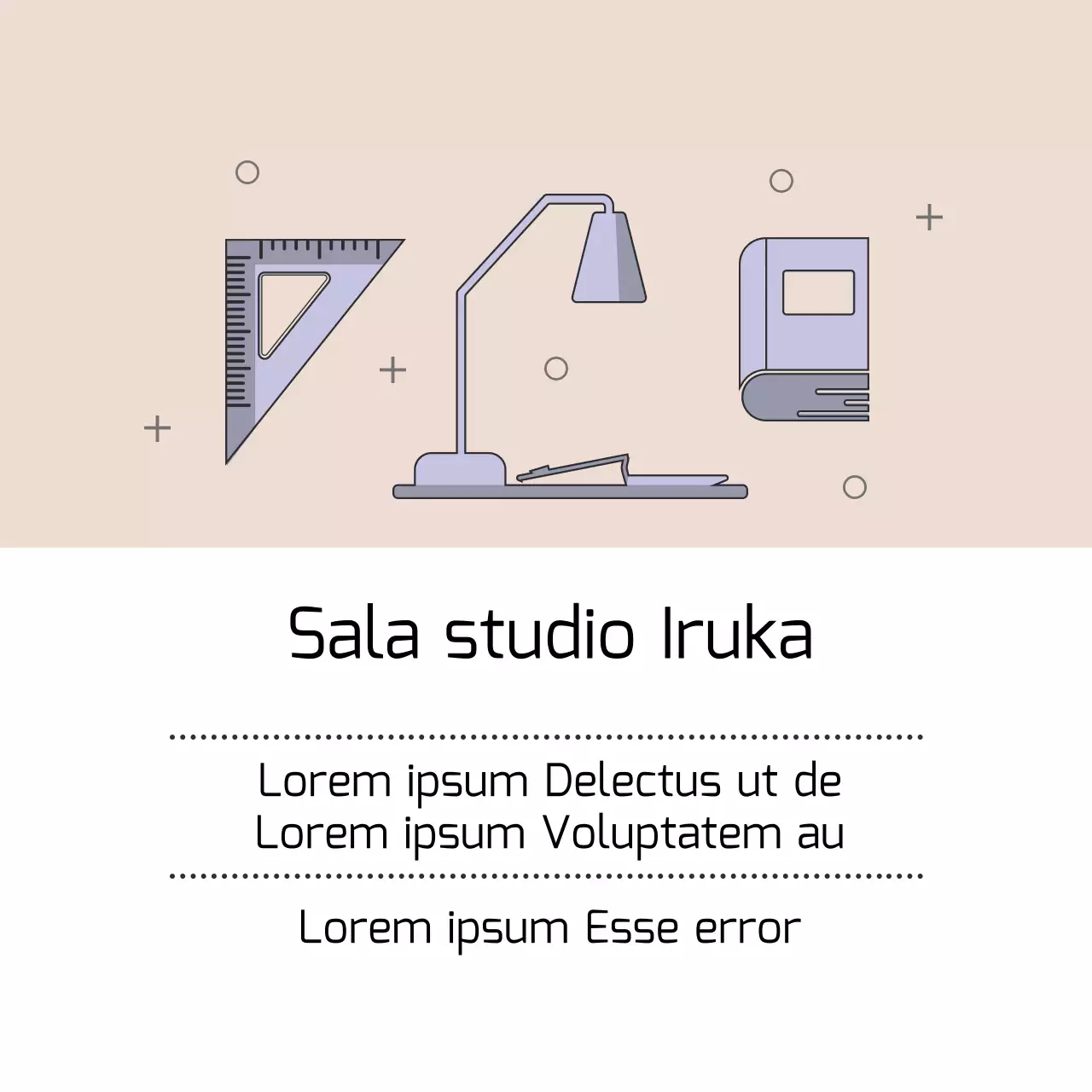 Rosa viola illustrazione sala studio promozione scuola