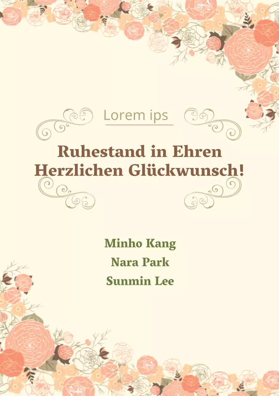 Zeremonie zur Pensionierung