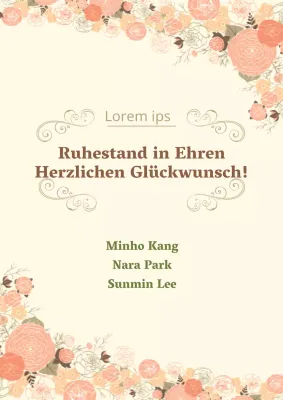 Zeremonie zur Pensionierung