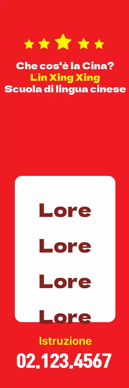 Scuola di lingua cinese_Striscione ritratto