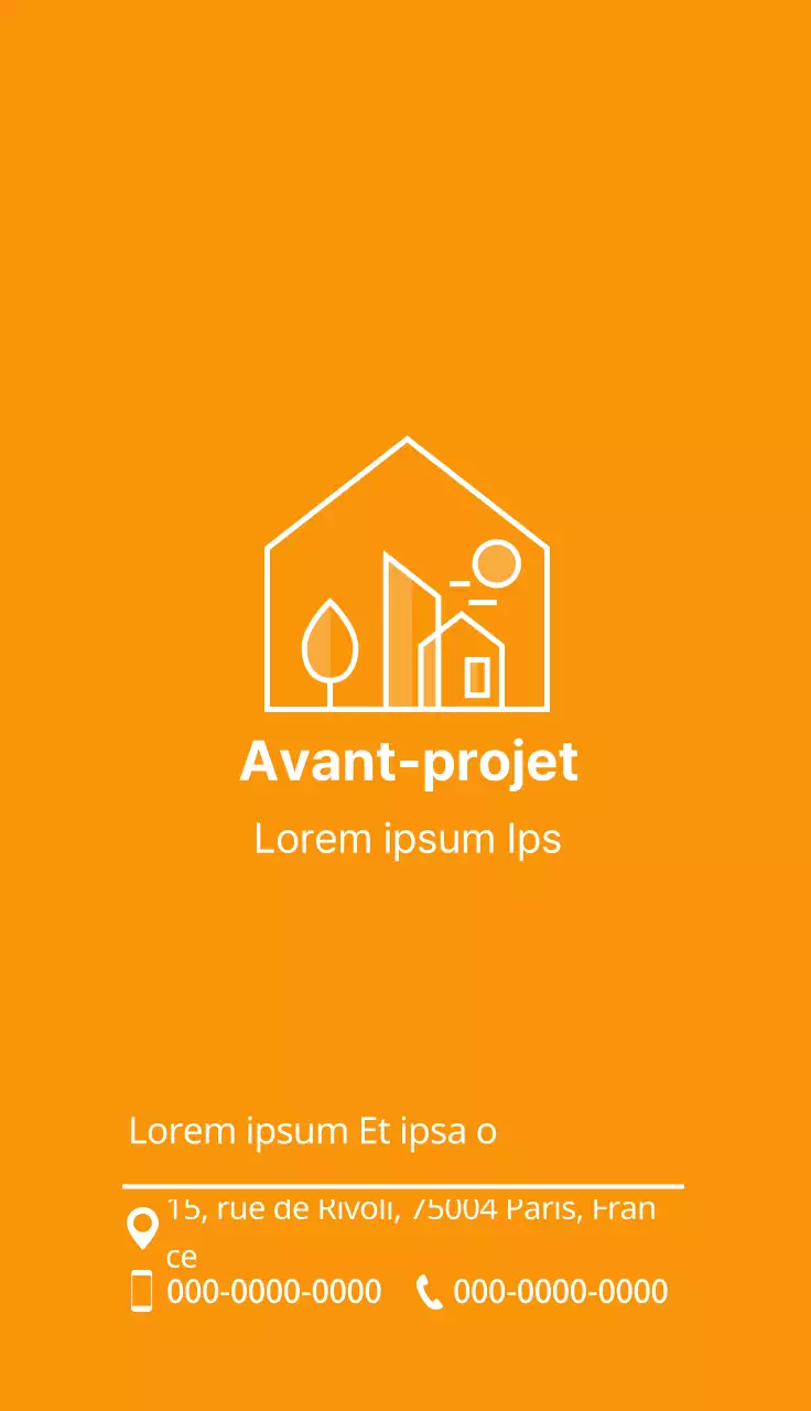 logo jaune illustration simple immobilier