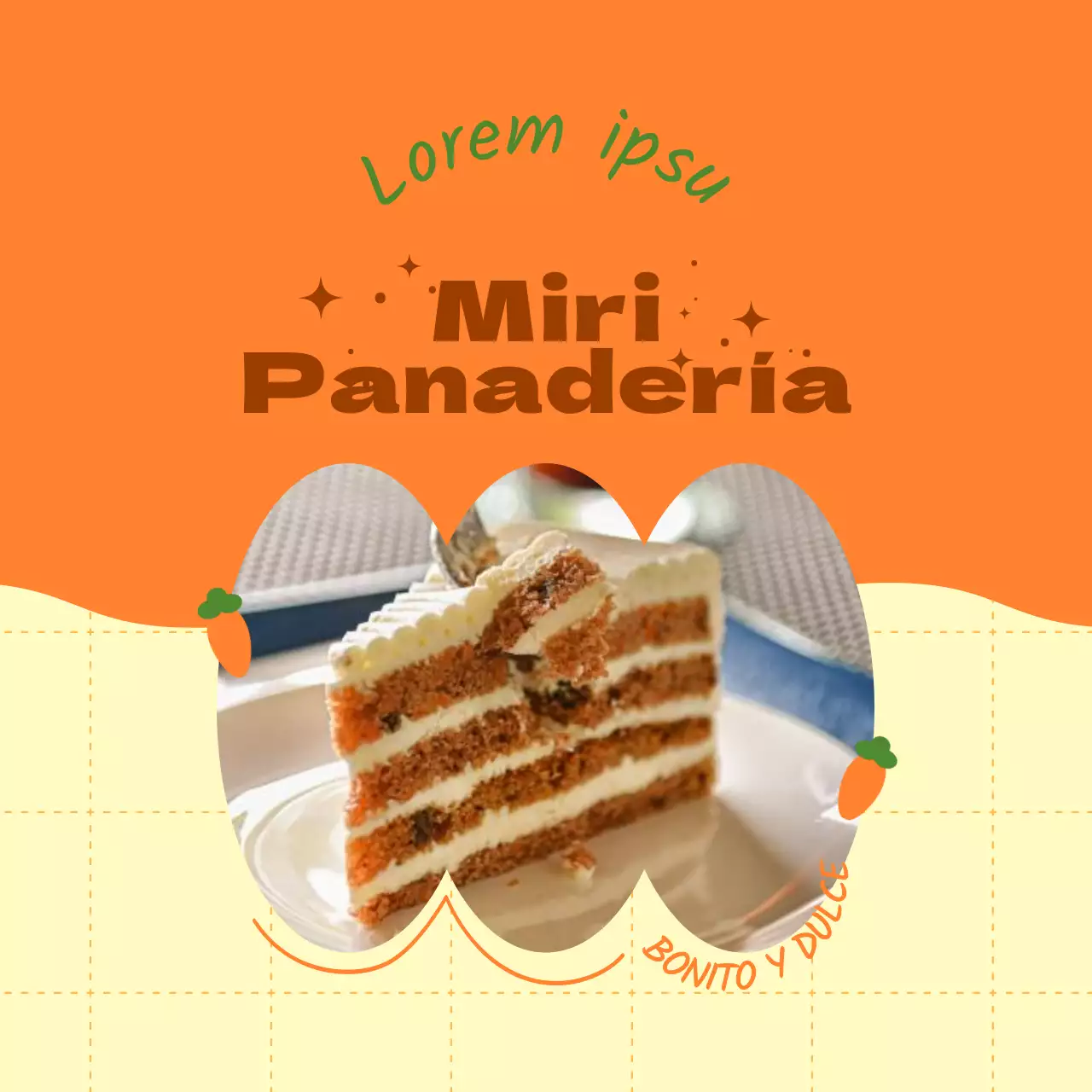 Promociona tu menú con un bonito marco naranja