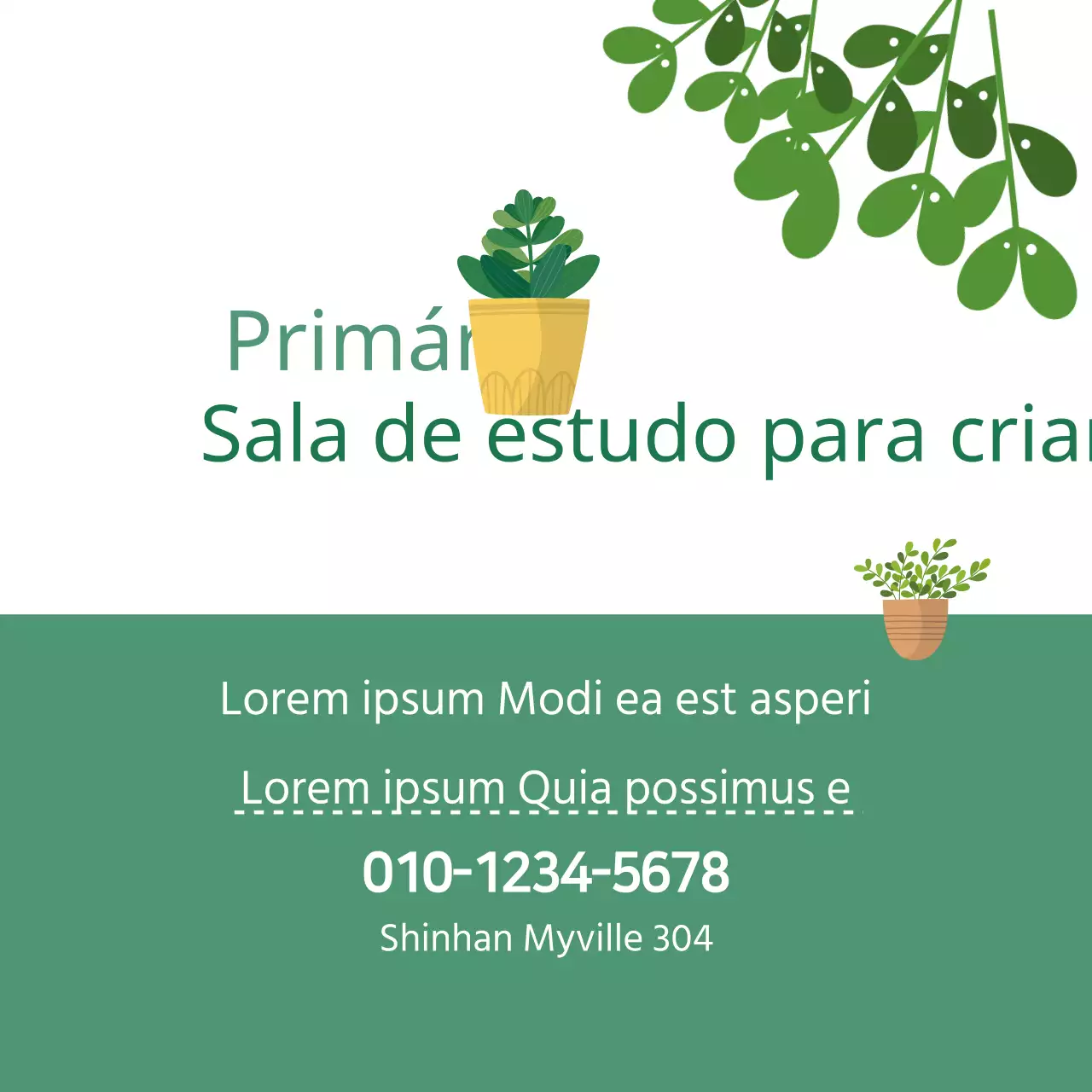 Sala de estudo para crianças elevada
