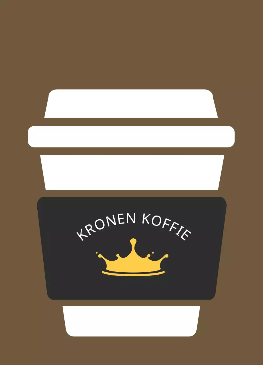 Bruine kroonAcryl sleutelhanger voor koffiecafés