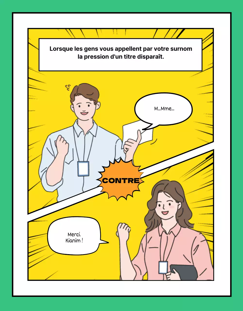 Page détaillée de l'actualité de l'entreprise au format webtoon