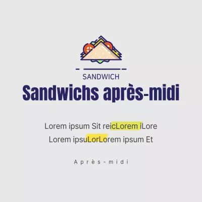 Sandwichs de l'après-midi