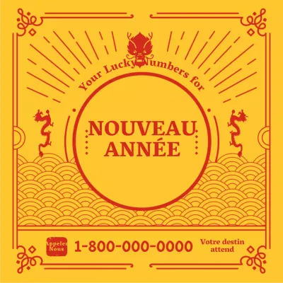 Thème de l'horoscope du Nouvel An avec un concept d'amulette chamanique jaune-rouge