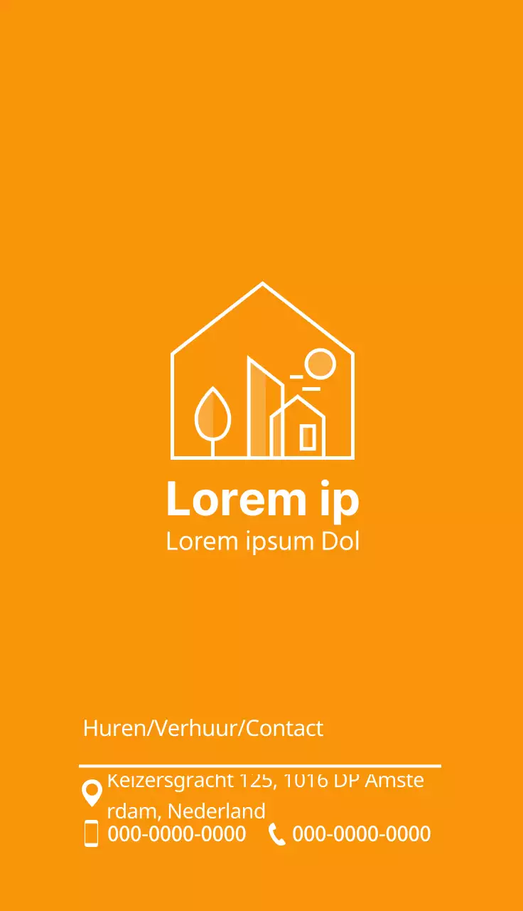 geel logo illustratie eenvoudig onroerend goed