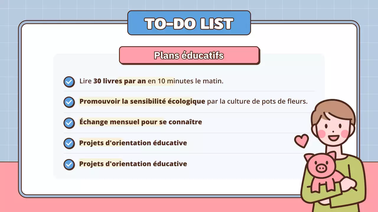 Présentation pour une conférence parents-professeurs sur le thème de l'école