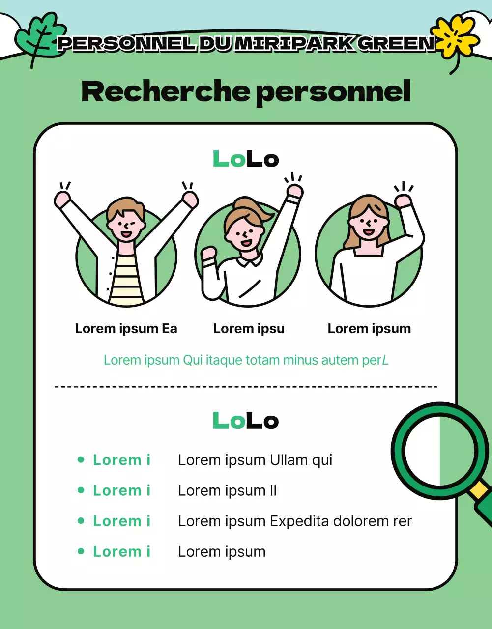 Annonce de la dotation en personnel de la Marche verte et jaune dans le parc