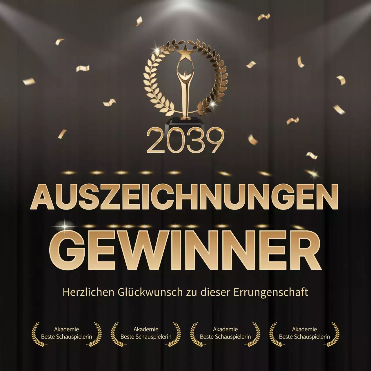 Gold und Schwarz als Thema für Auszeichnungen