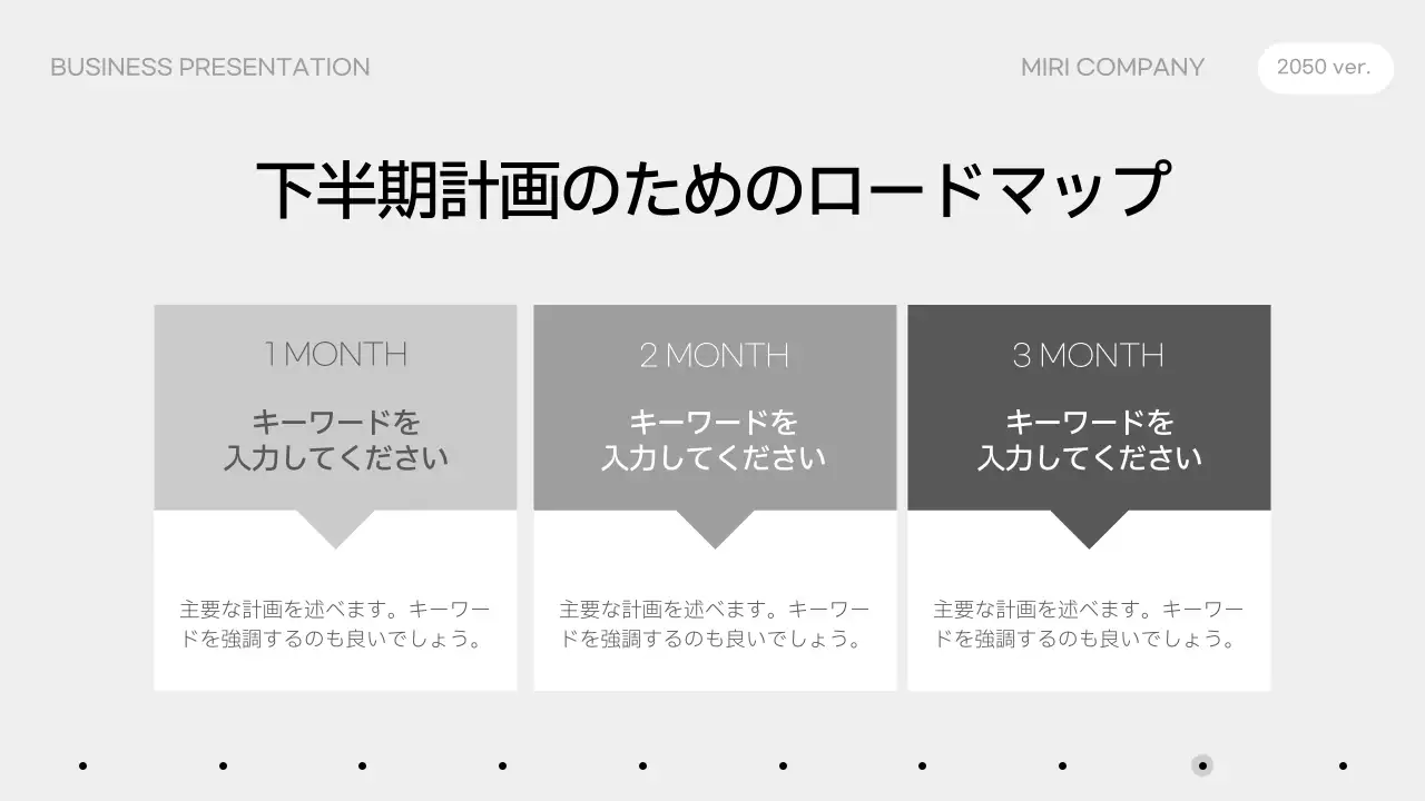 白 シンプル プラン プレゼンテーション
