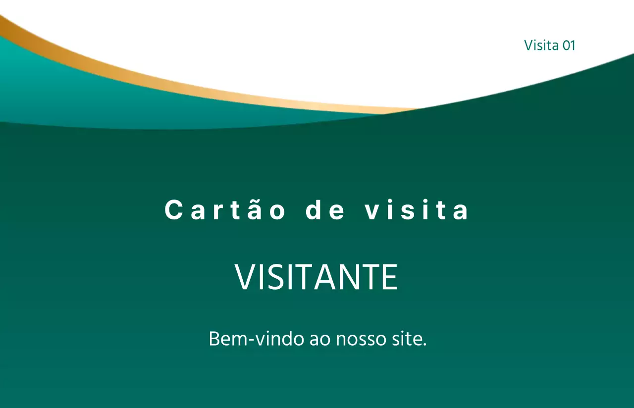 Luxuoso cartão de visita com gradiente verde e dourado