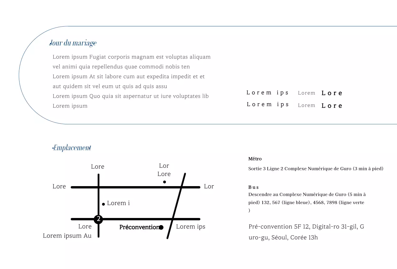 Invitations de mariage avec un concept unique de mise en page de photos