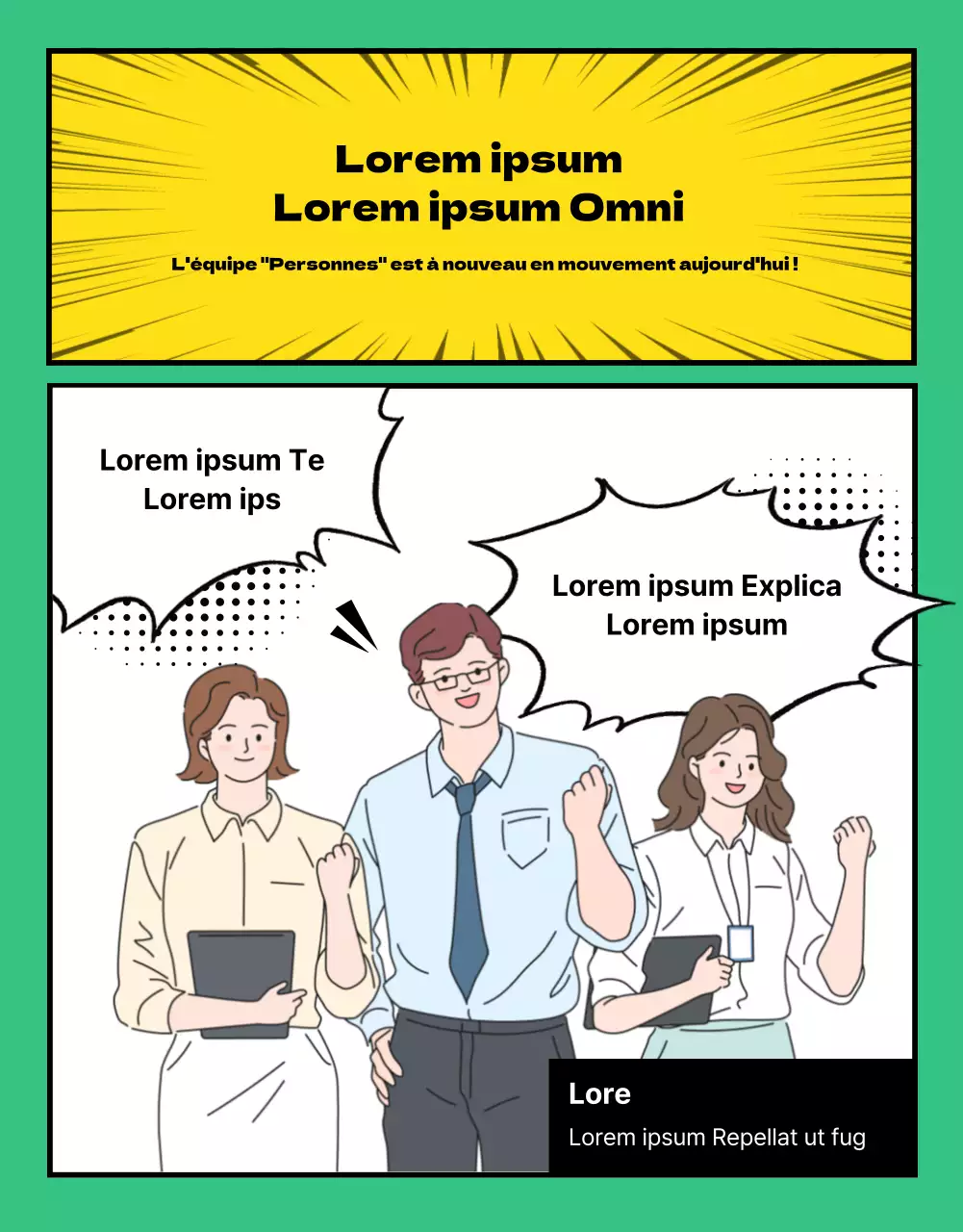 Page détaillée de l'actualité de l'entreprise au format webtoon