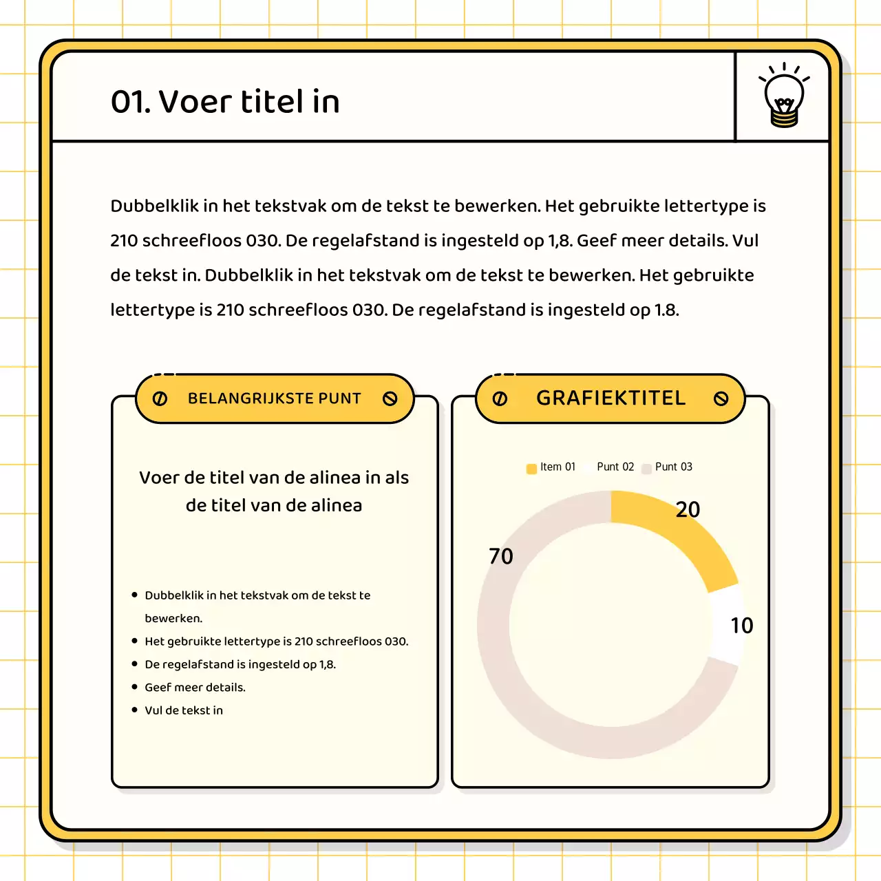Basis presentatieset in geel en chartreuse