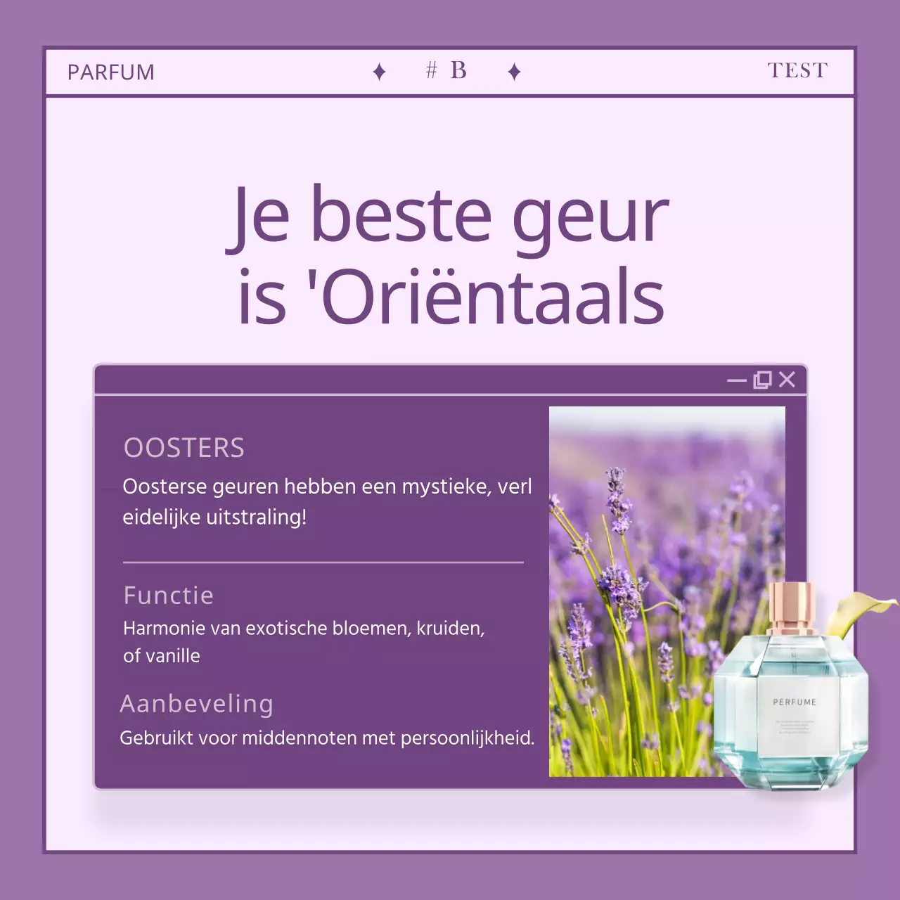 Eenvoudige gepersonaliseerde parfum testkaartNieuws ontwerp