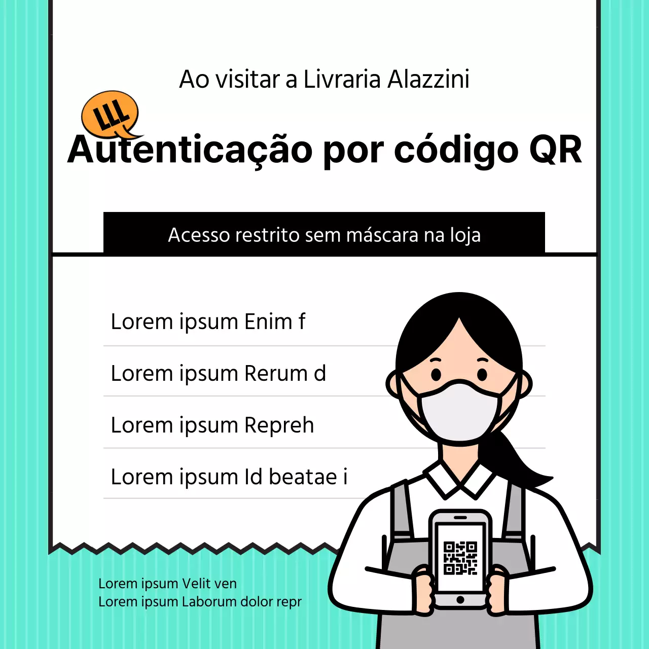 Ilustração do recibo da casa da moeda Corona Verificação do código QR
