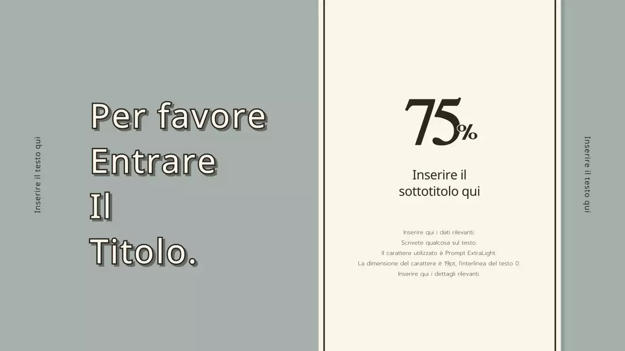 Presentazione vintage in cachi e crema