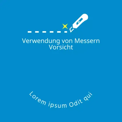 Seien Sie vorsichtig mit Messern