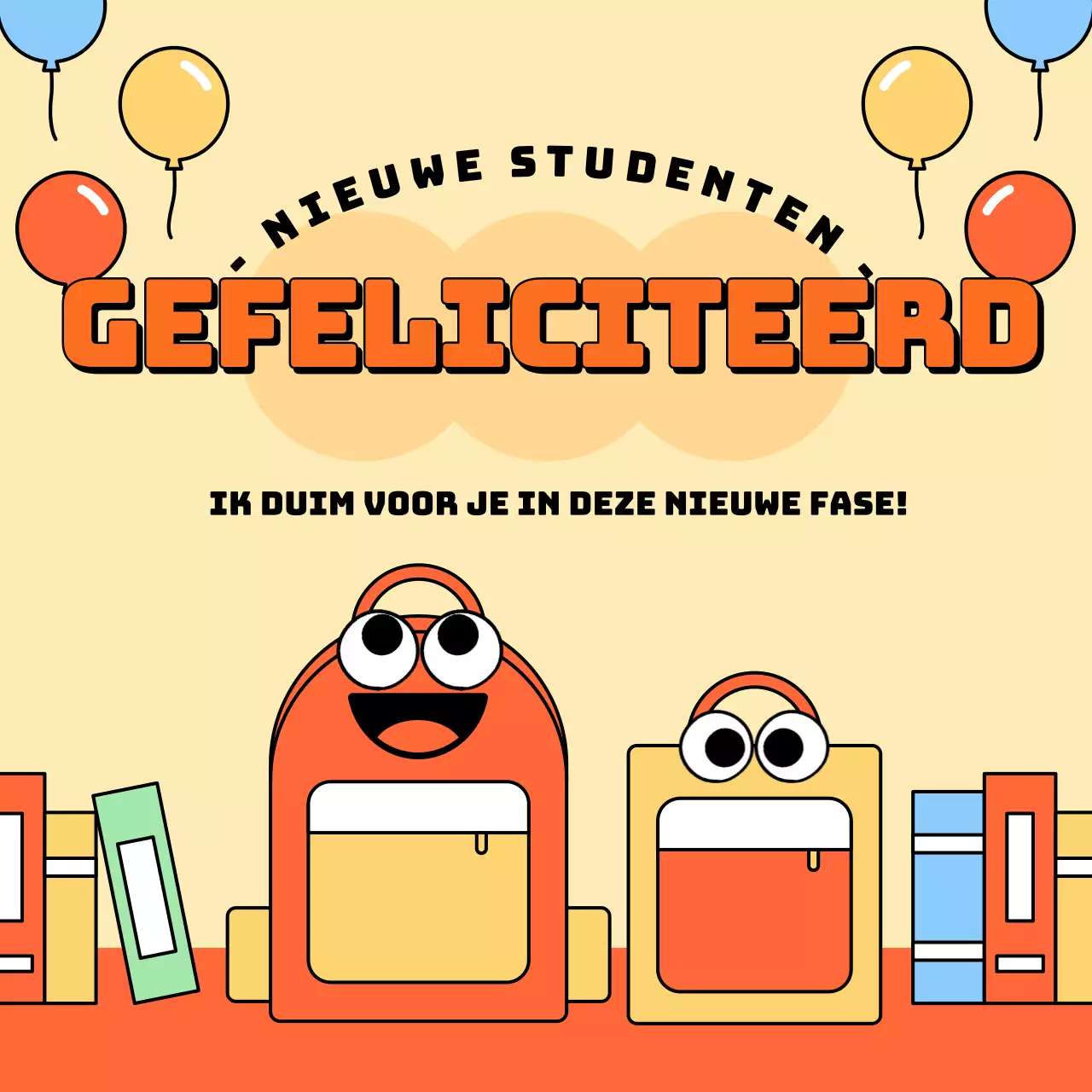 Schattige gele illustratie van een schoolingang