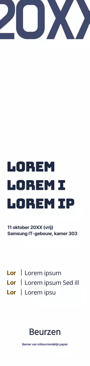 Eenvoudige stijl in marineblauw en bruin Informatie voor de najaarsconferentie