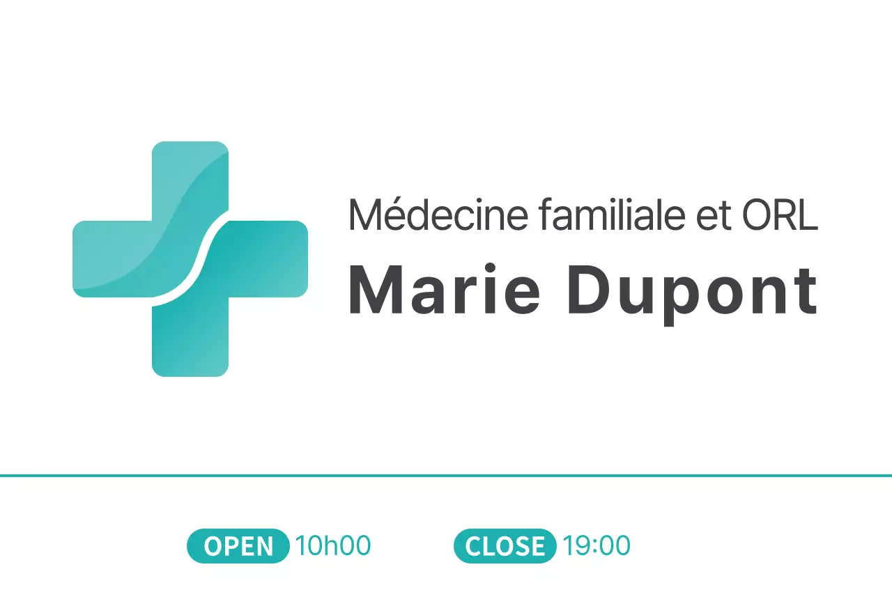 Logo d'hôpital stylisé et épuré en menthe