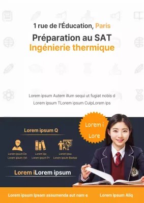 Flyer de cours d'été jaune et noir