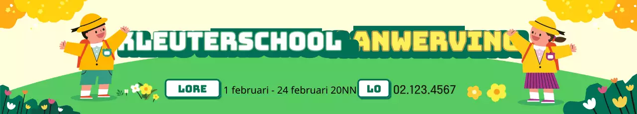 Lente-illustratie voorschoolse werving ontwerp