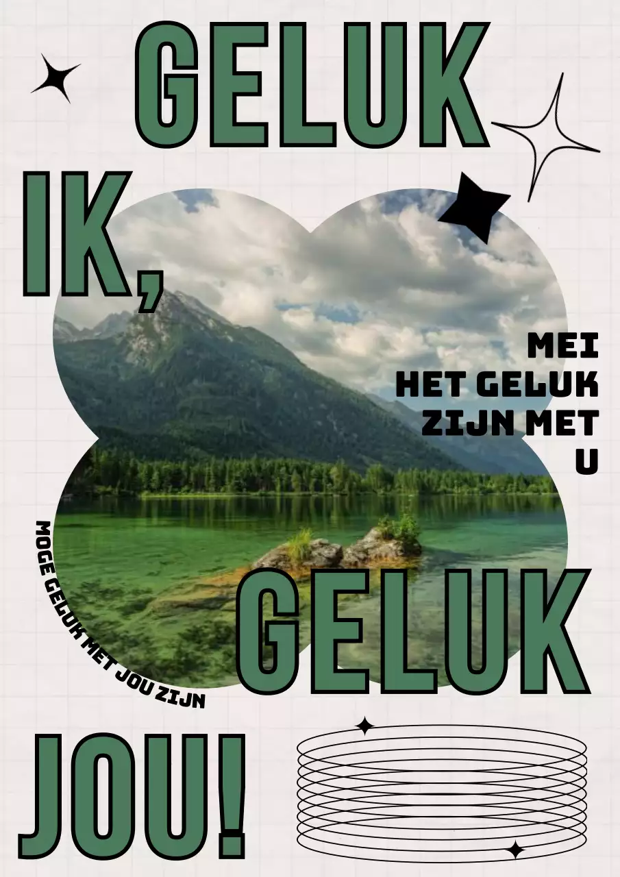 Veel Geluk Kunstwerk met Vier Blad Klaver Frame Punten